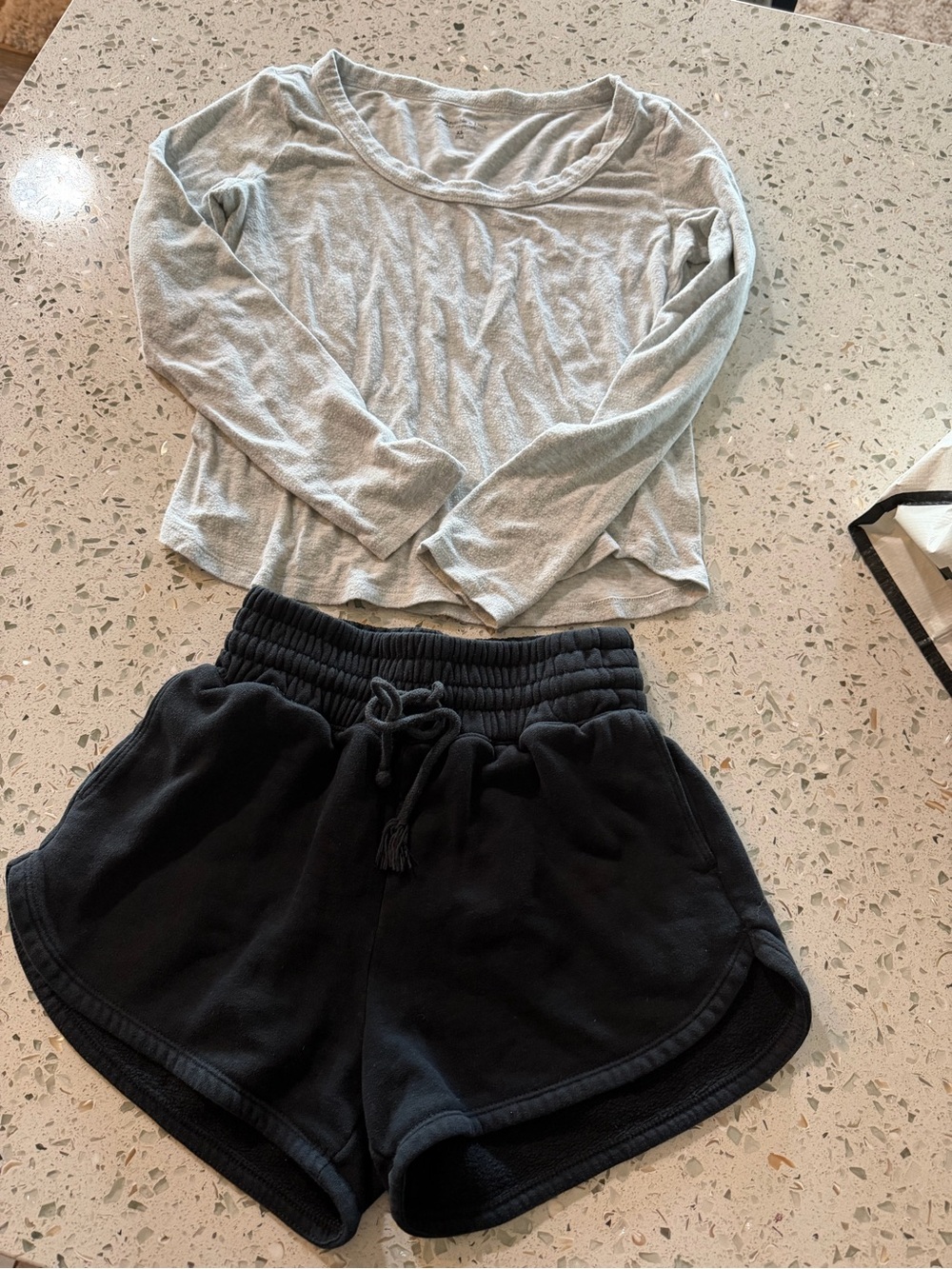 Abercrombie & Fitch Black Athletic Drawstring Shorts